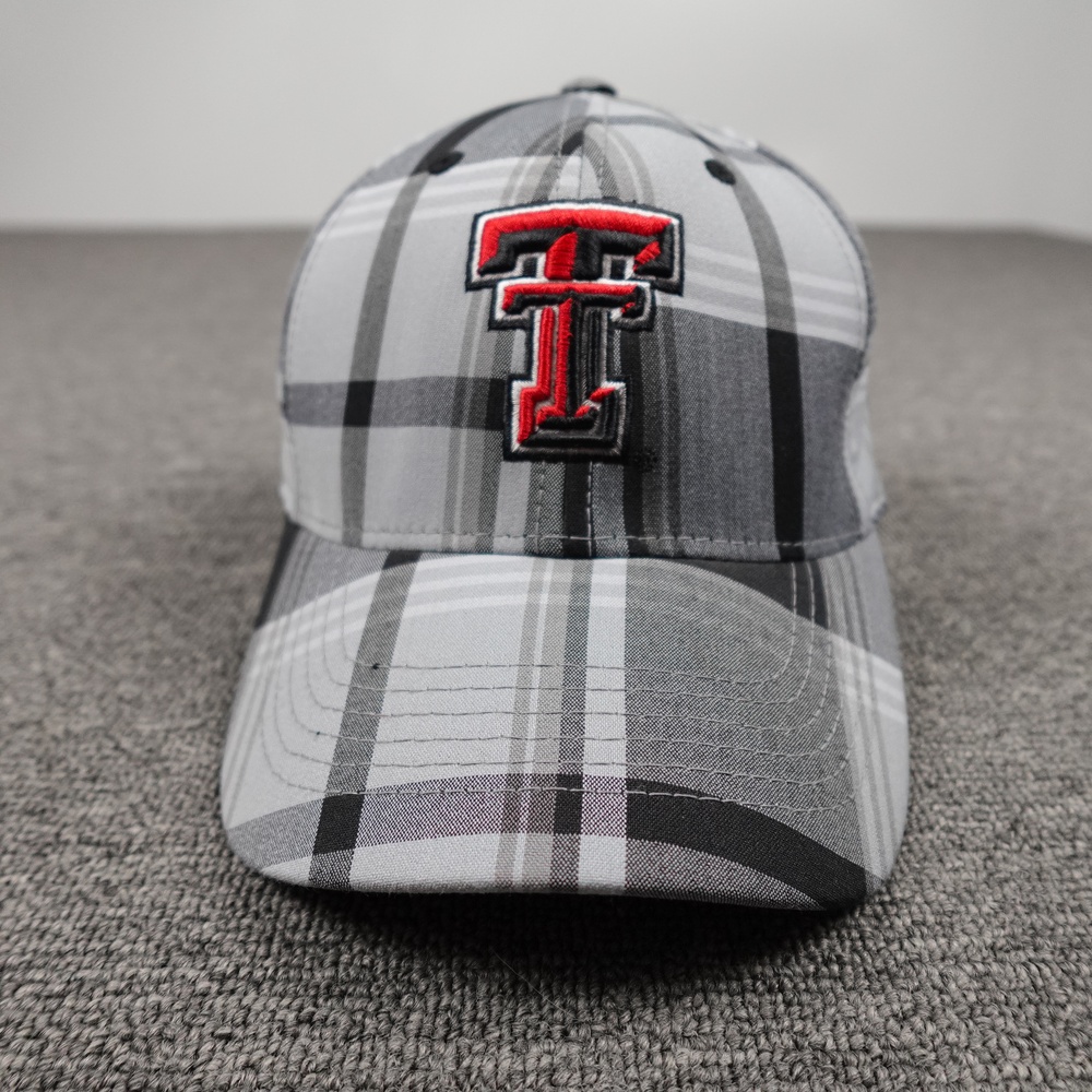Texas Tech Red Raiders Hat Cap Fitted Mens One Size Gray NCAA Football TOW